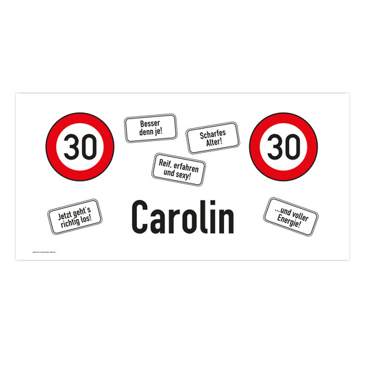 Geburtstagsbanner zum 30. Geburtstag