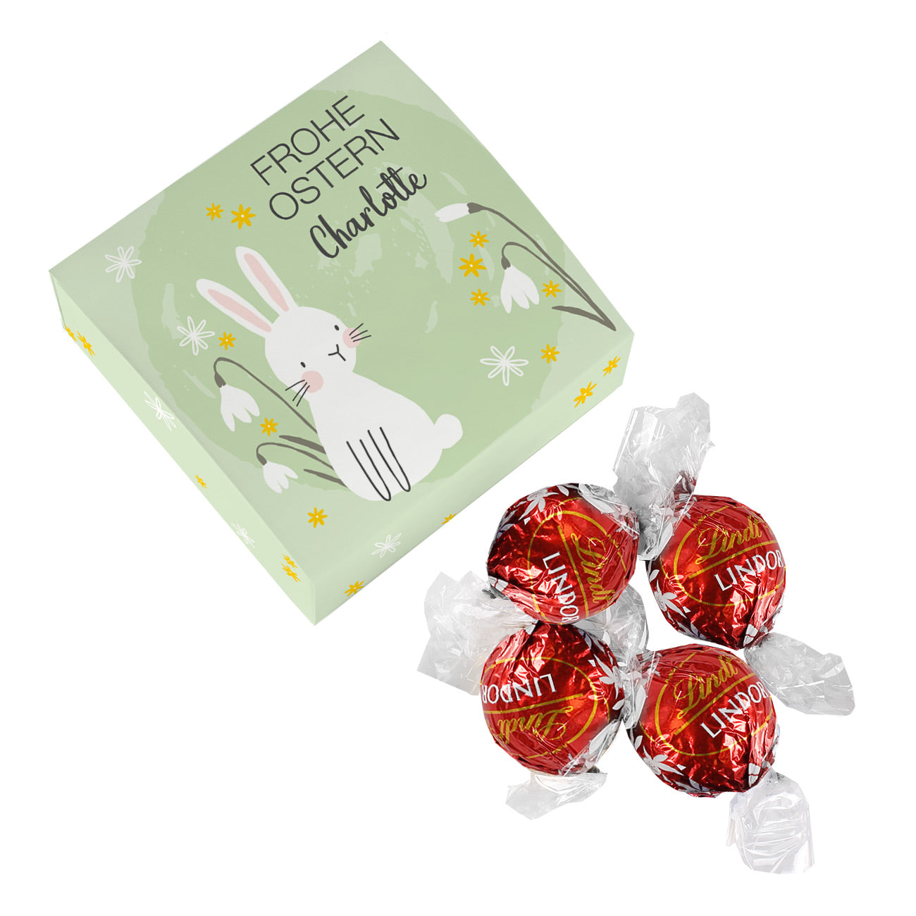 Mit Name personalisierte Schokolade zu Ostern