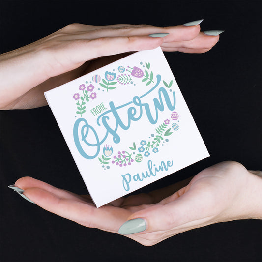 Süße Osterüberraschung mit Wunschname und 4 Lindorkugeln | Geschenk zu Ostern