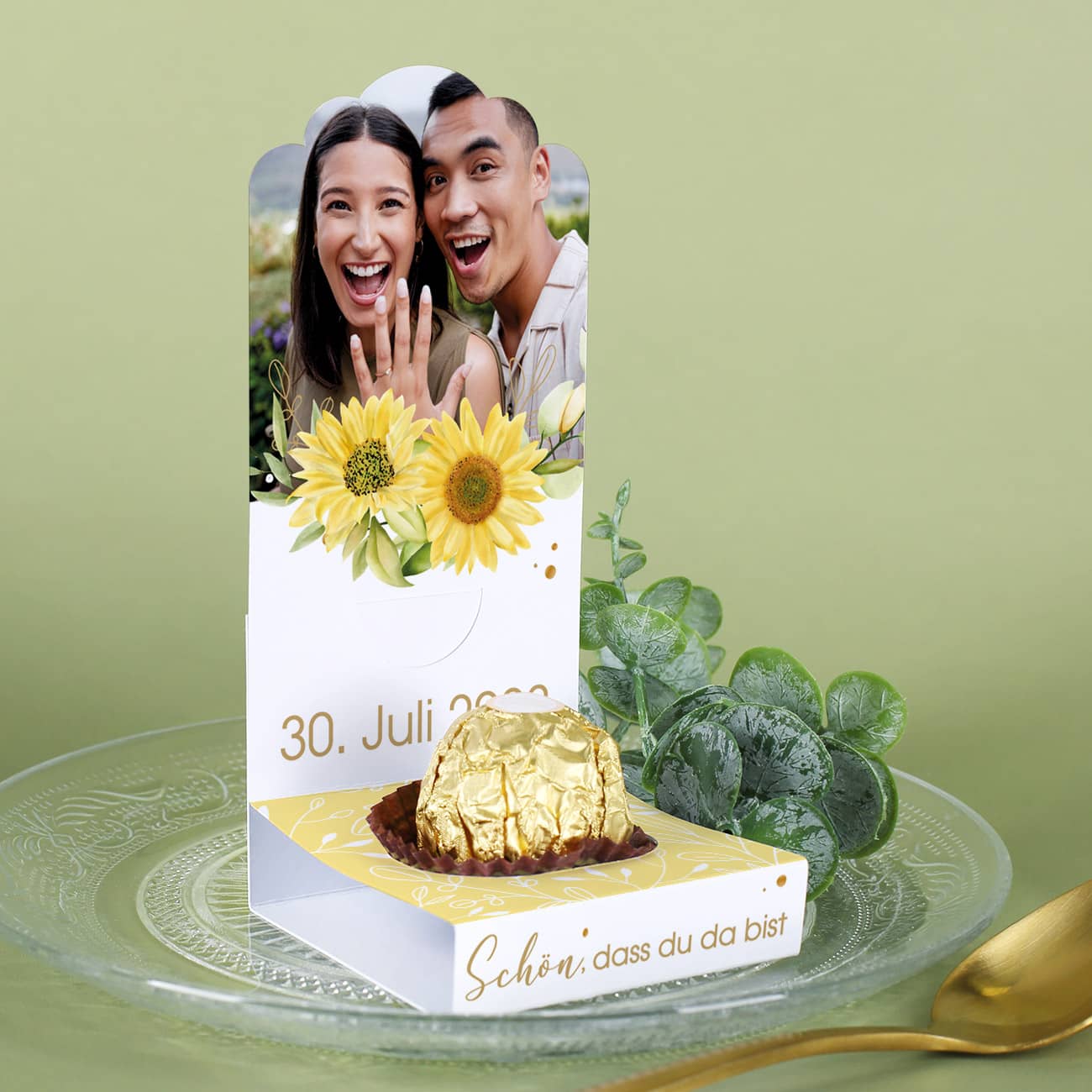 Faltaufsteller Hochzeit für Gastgeschenke