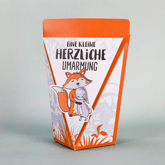 Kleine Geschenktüte "Eine kleine herzliche Umarmung" mit Text nach Wunsch