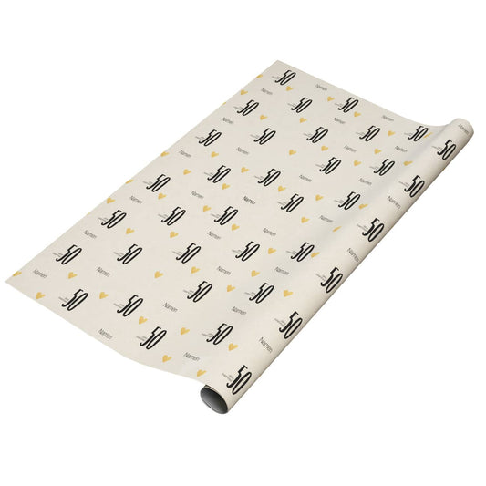 Geschenkpapier mit Namensaufdruck