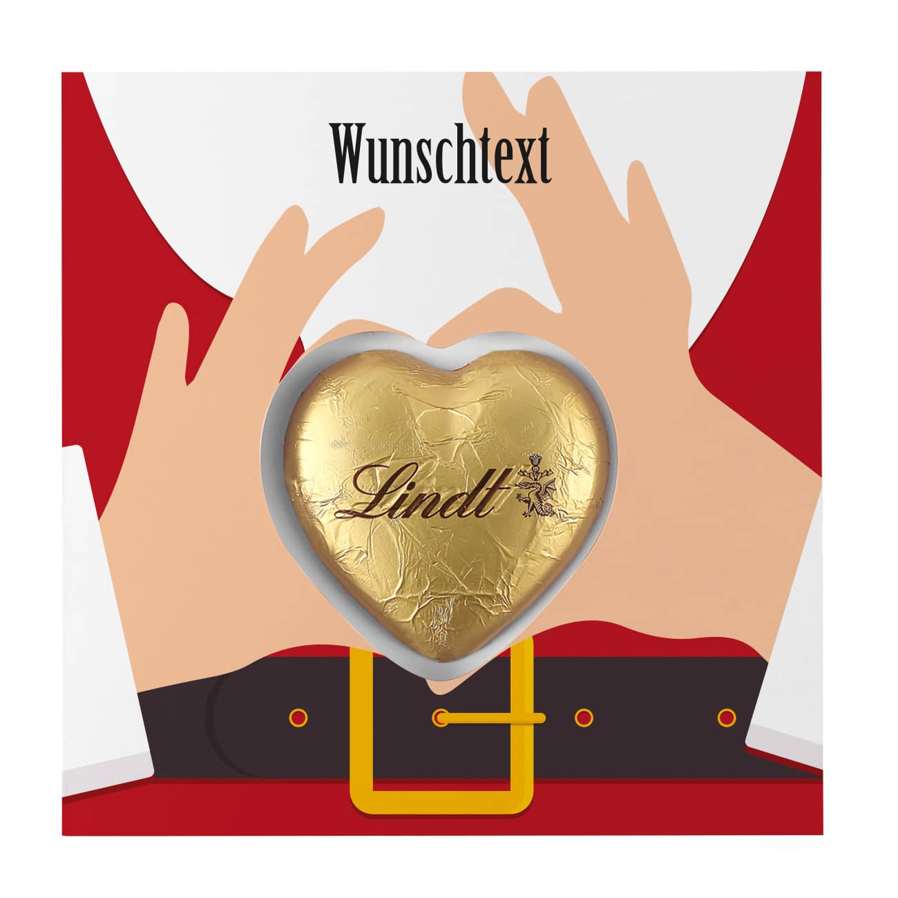 Weihnachtskarte mit leckerer Lindt Schokolade