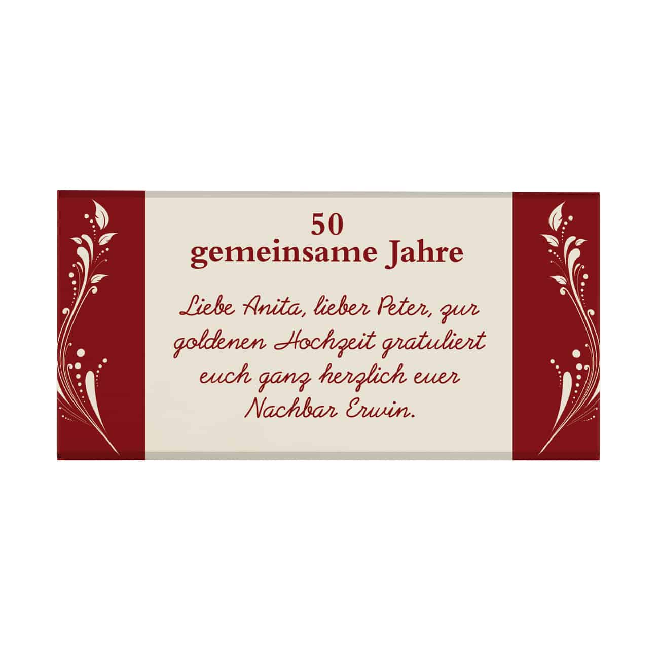 Schokolade zur Goldhochzeit