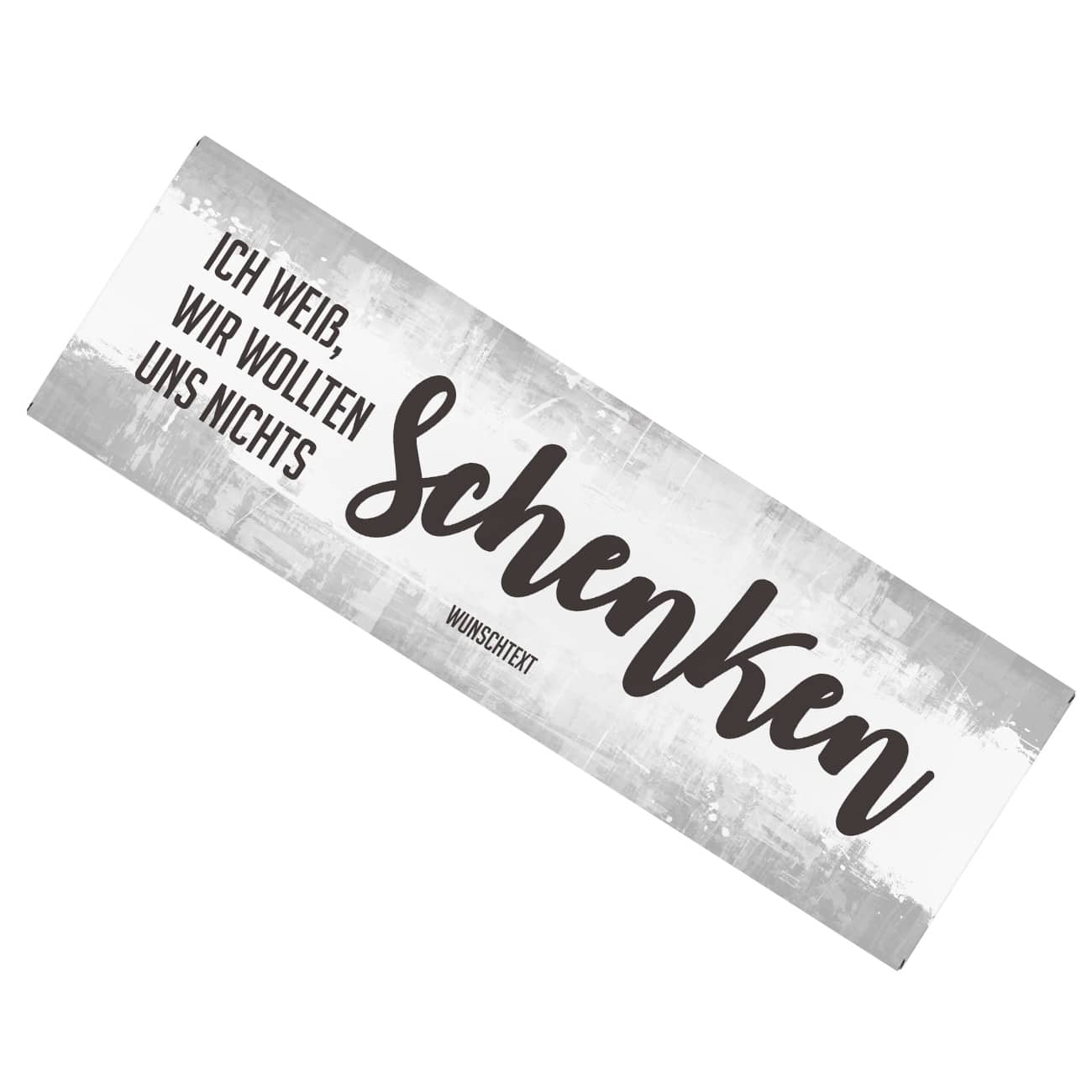 300 g Schokolade personalisiert mit Wunschtext