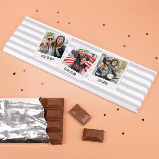 300 g Schokolade mit Foto und Wunschtext