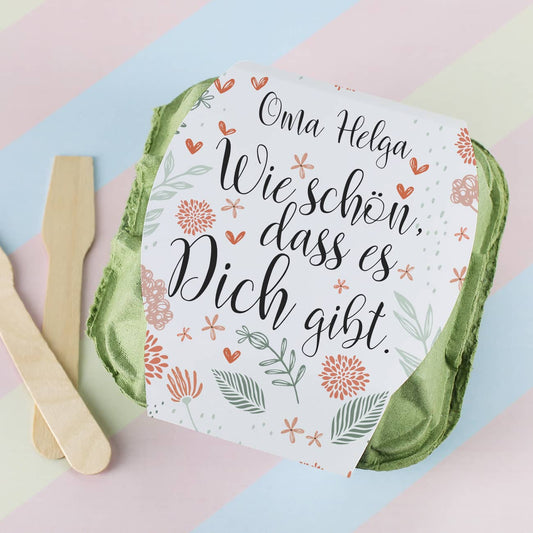 Karton personalisiert mit Name nach Wunsch