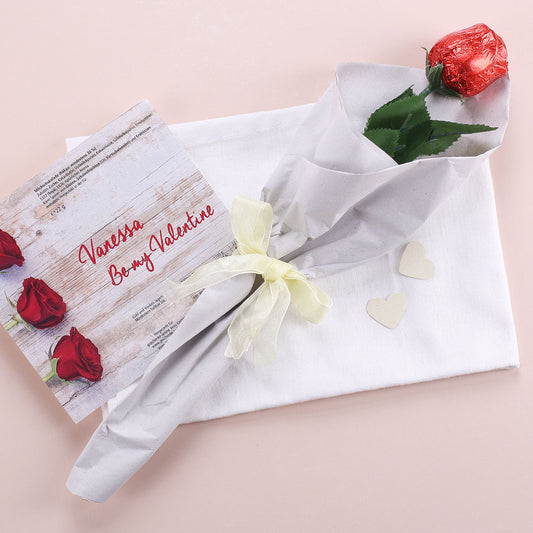 Etikett mit persönlicher Botschaft