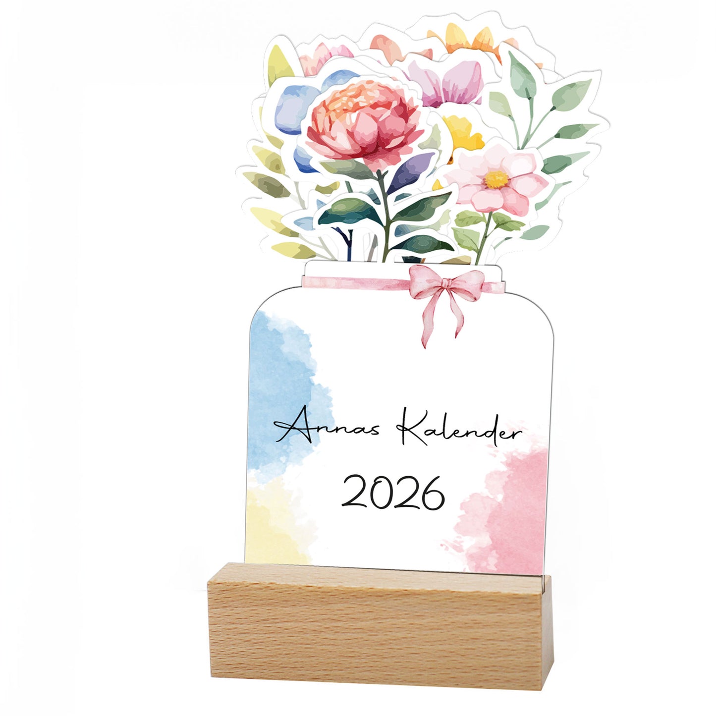 Blumenstrauss Tischkalender mit Wunschtext