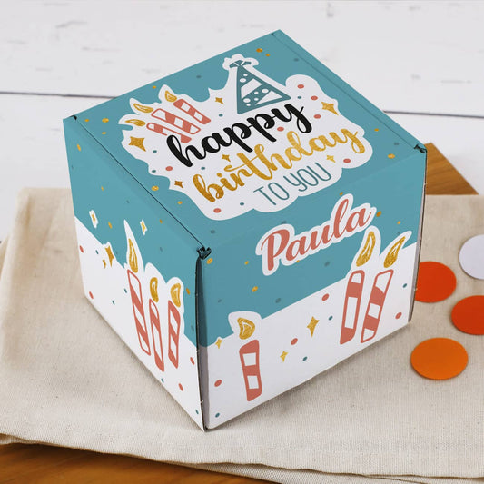 Geschenkschachtel - Happy Birthday - mit Wunschname