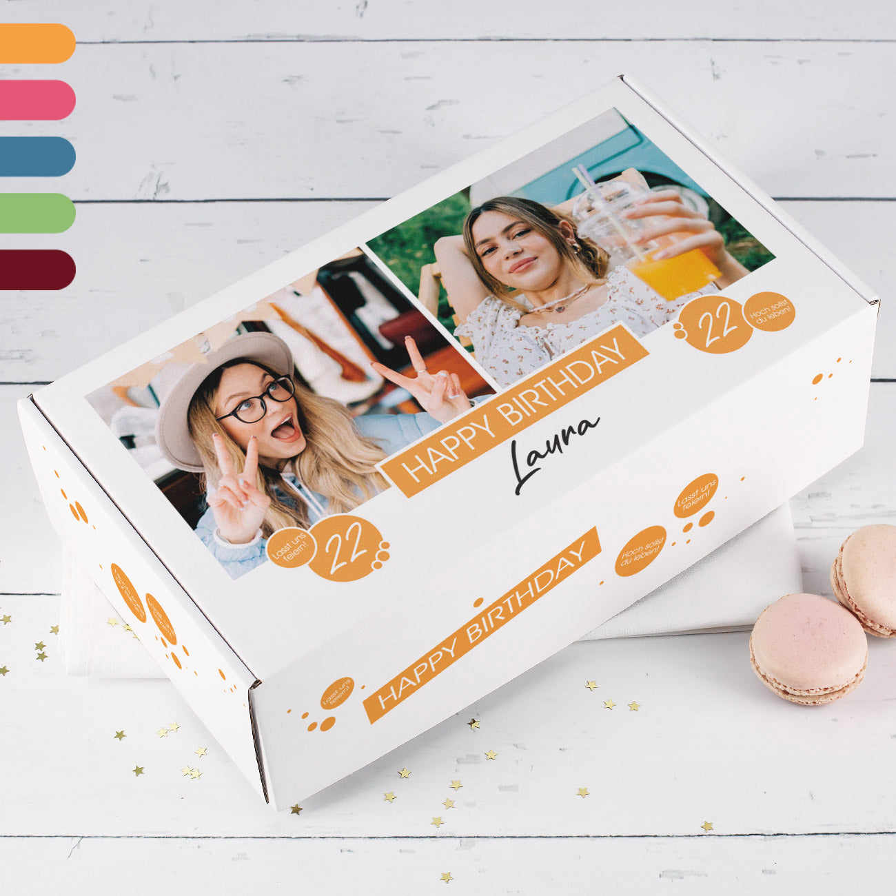 Foto Geschenkbox zum Geburtstag personalisiert –