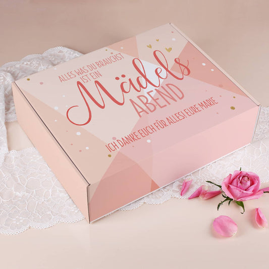 Mädelsabend - Geschenkverpackung mit Wunschtext