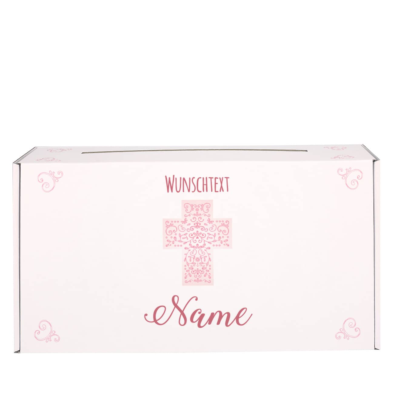 Ihr Wunschtext und Wunschname auf einer Briefbox