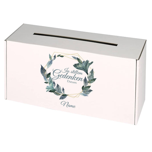 Mit Name und Datum bedruckt