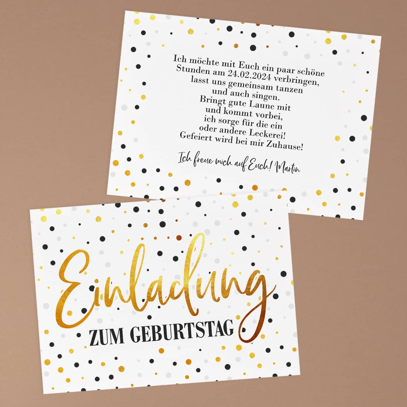 Personalisierte Geburtstagseinladung
