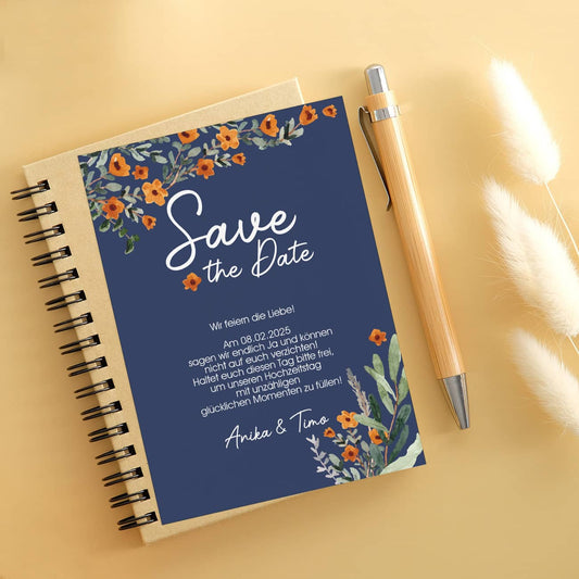 Personalisierte Save the Date Karten zum Einladen der Gäste