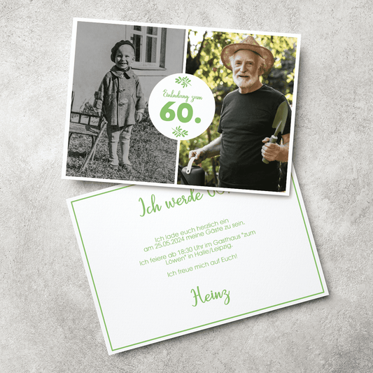 Mit Text, Fotos & Alter personalisiert