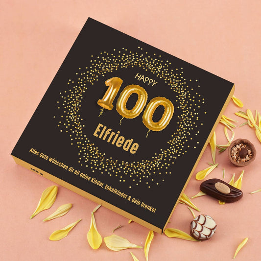 Lindt Pralinen zum 100. Geburtstag mit Ihren Wunschangaben