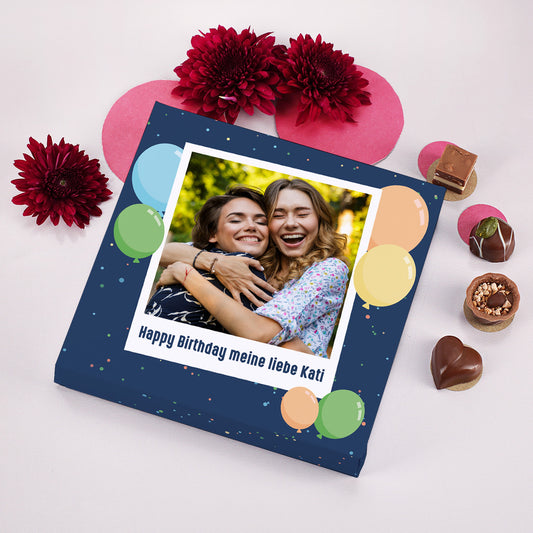 Lindt Pralinen mit Foto und Text nach Wunsch bedruckt