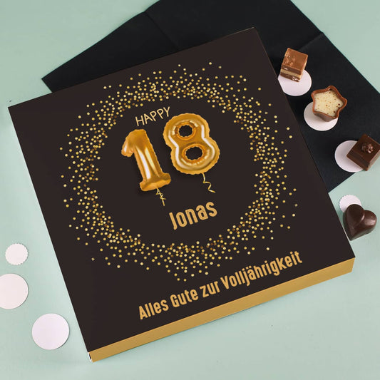 Happy 18 Lindt Pralinen zum 18. Geburtstag