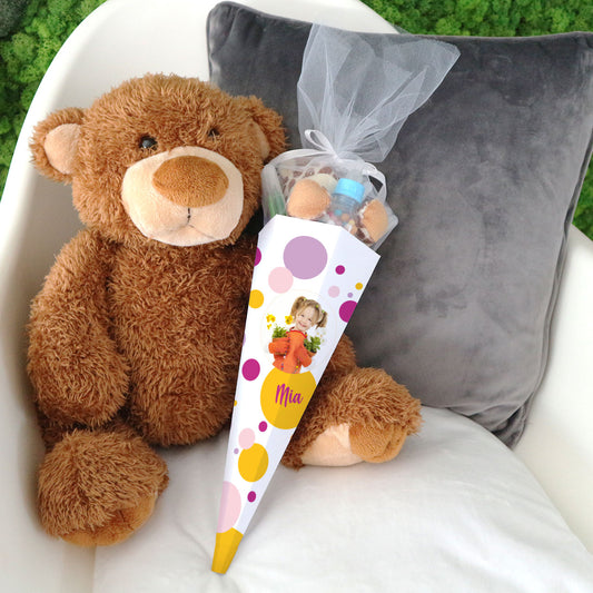 Kleine Zuckertüte mit Punkten