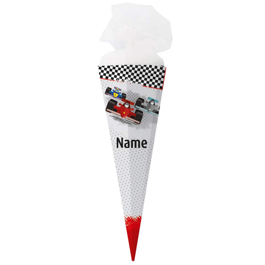 Rennwagen - Schultüte mit Name