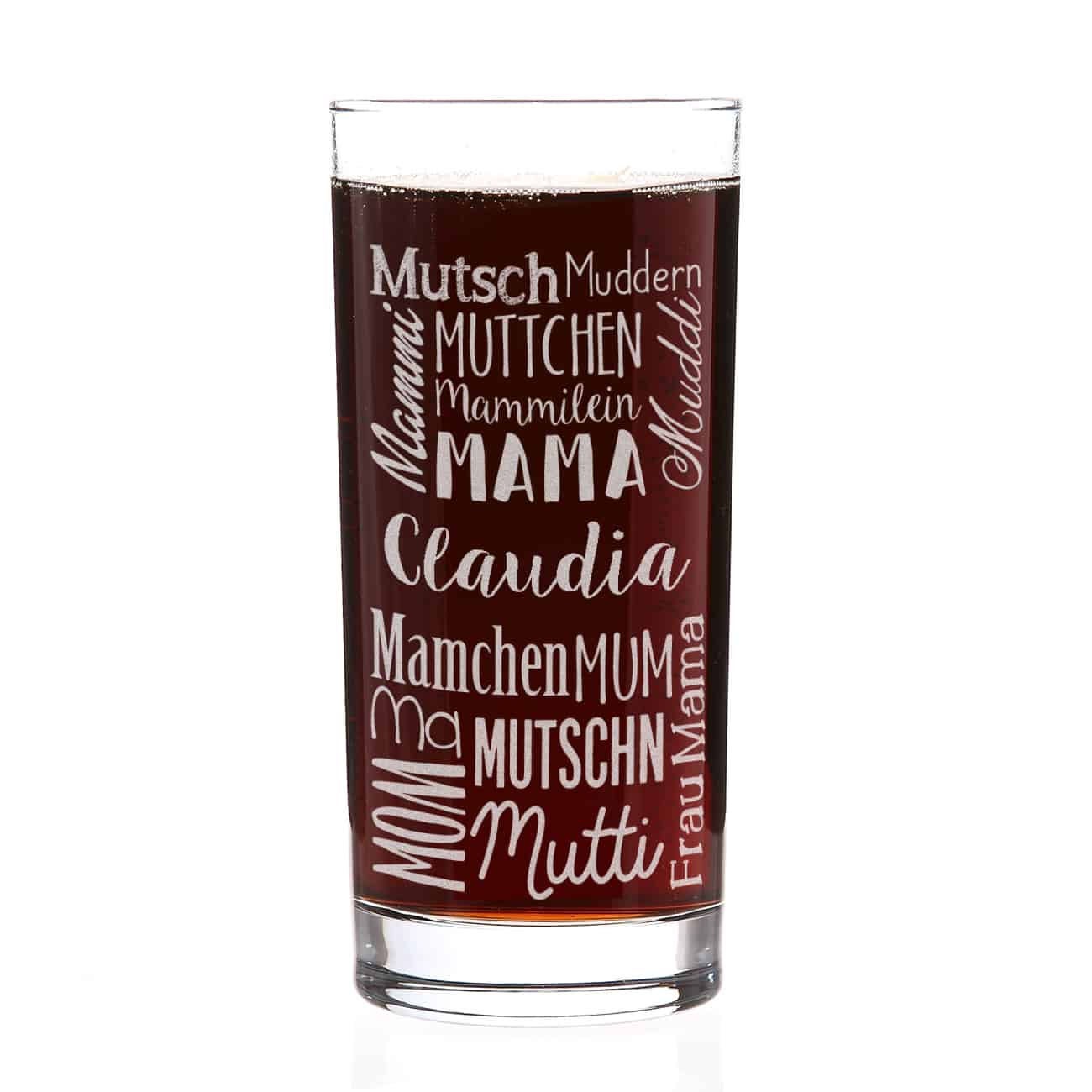 Trinkglas für die Mama mit verschiedenen Bezeichnungen
