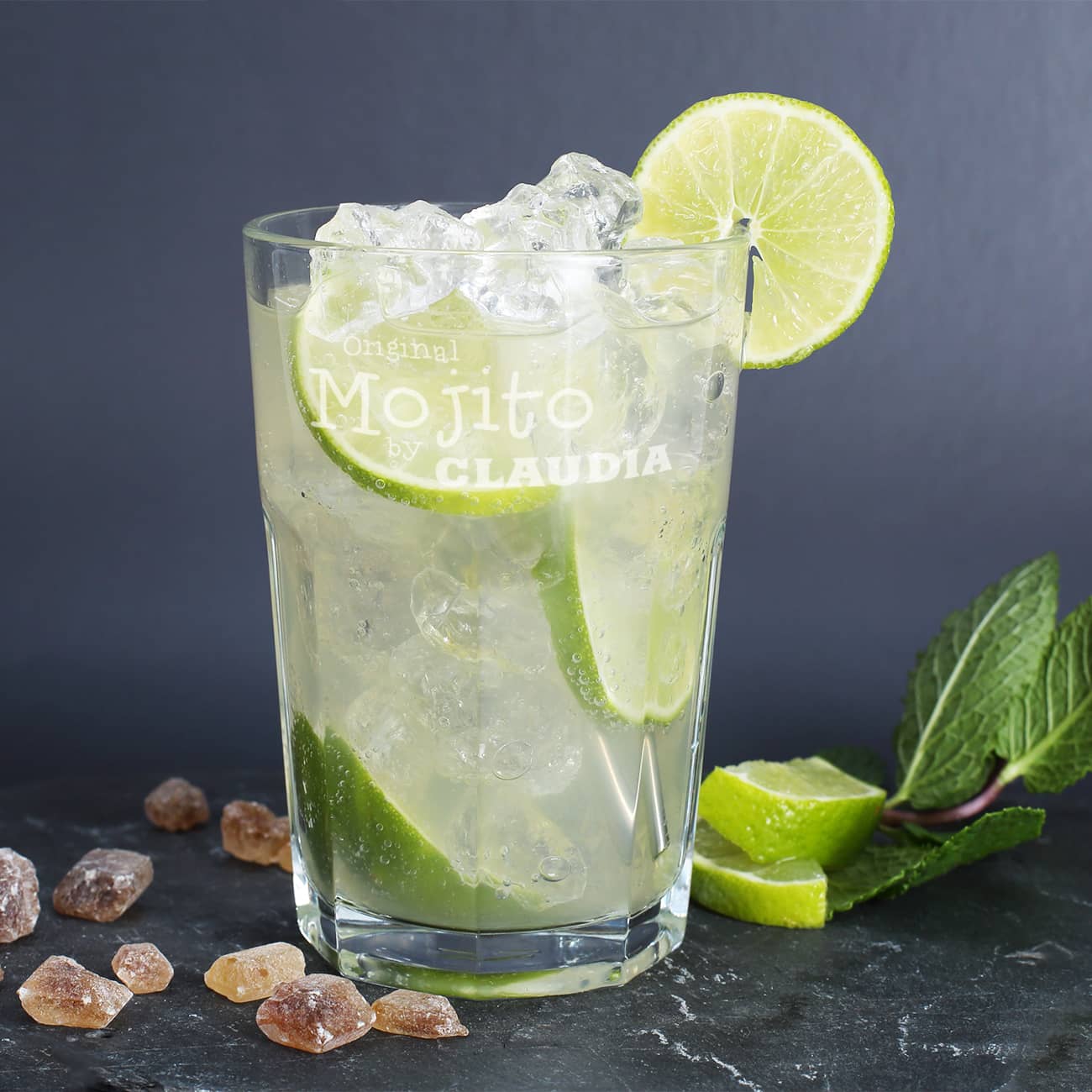 Cocktailglas Original Mojito mit Namensgravur –