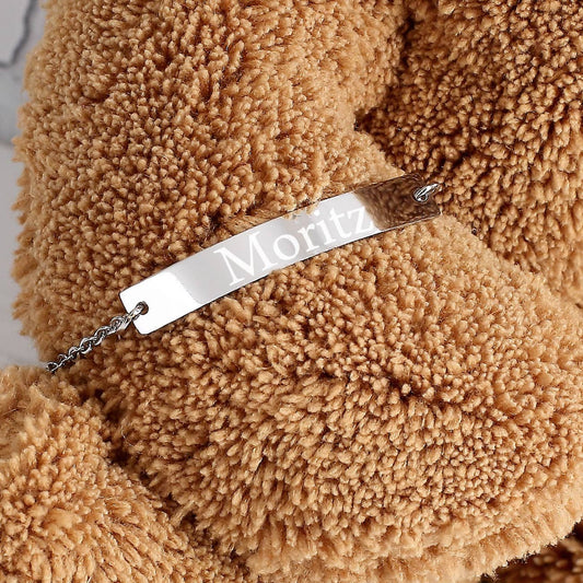 Silbernes Babyarmband mit Gravur