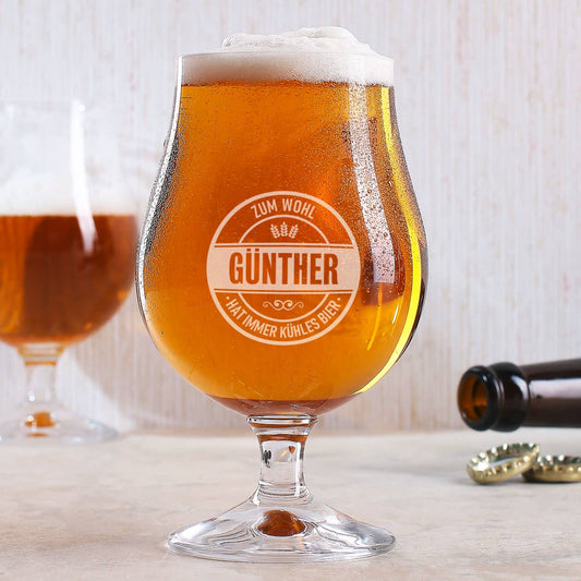 Bierglas mit Namensgravur