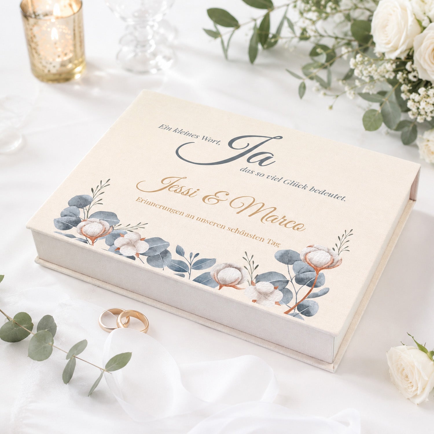 Erinnerungsbox zur Hochzeit personalisiert und handgefertigt