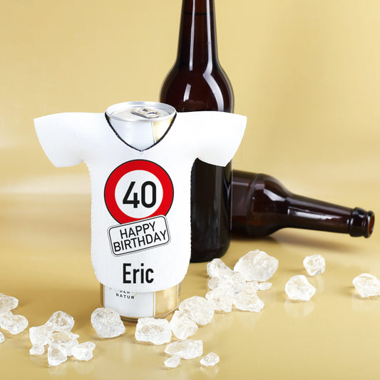 Neopren Flaschenkühler zum Geburtstag mit Name und Alter