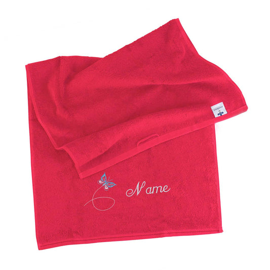 Handtuch mit Schmetterling und Name in 3 Größen