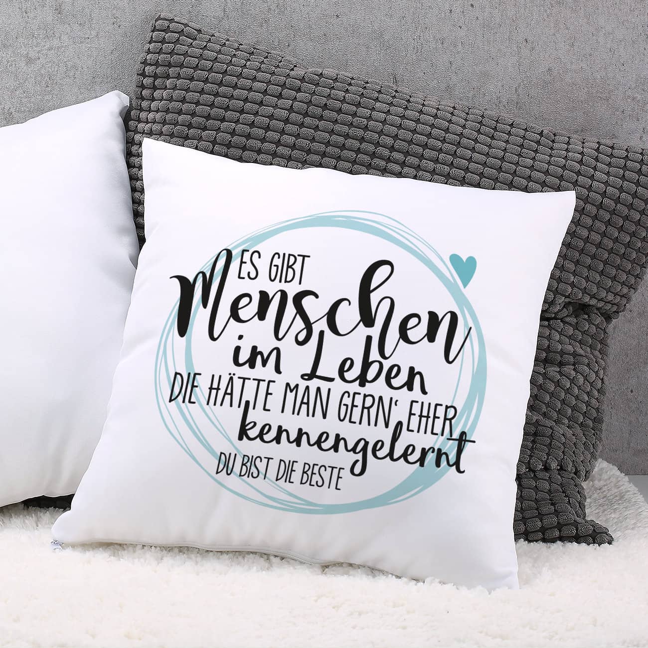 Kissen für besondere Menschen mit Wunschtext –