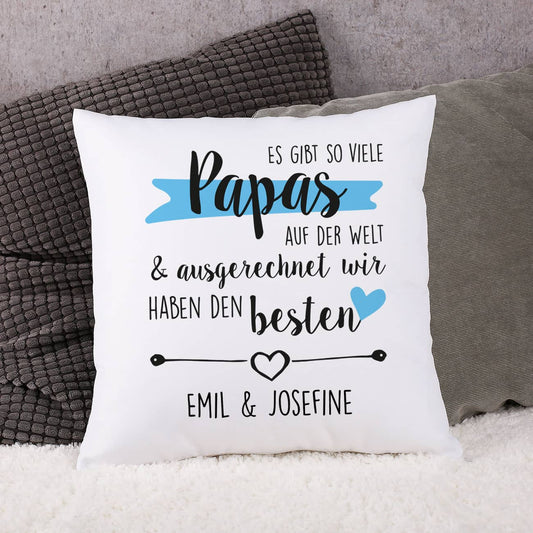Tolles Kissen für Papas mit Wunschaufdruck