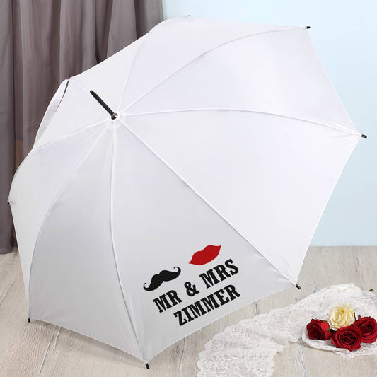 Mr und Mrs Motiv mit Bart und Kussmund