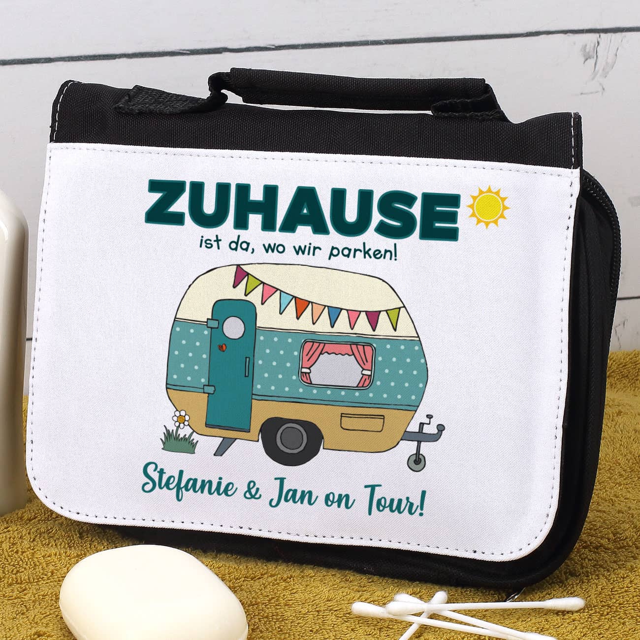 waschtasche camping Zuhause ist da, wo wir parken