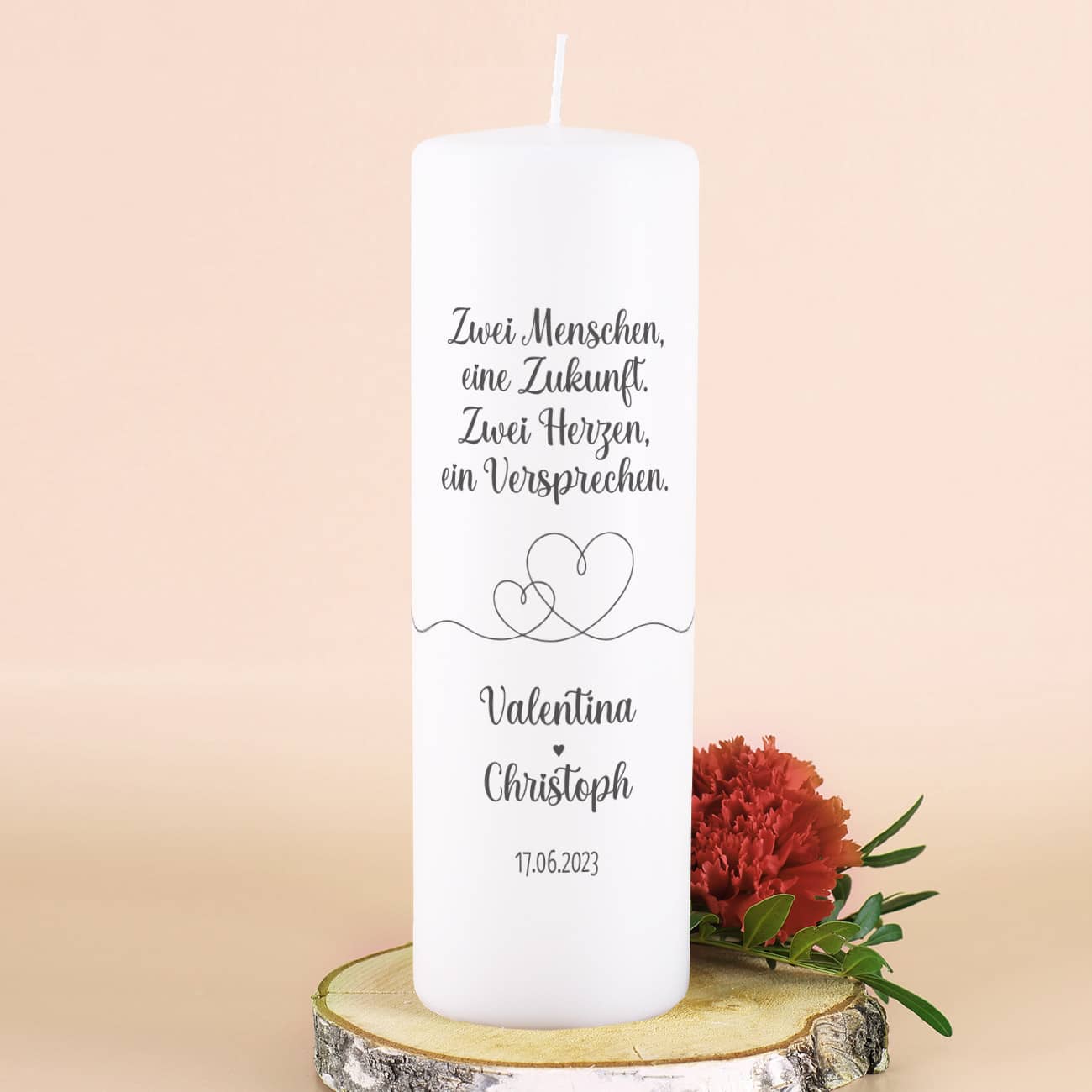 Kerze zur Hochzeit