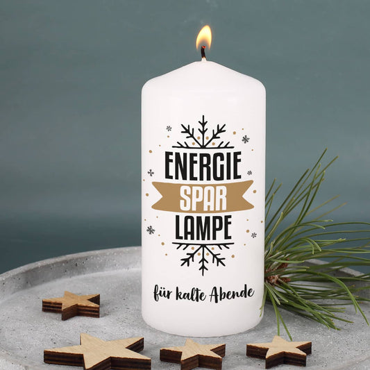 EnergieSparLampe - Kerze mit Ihrem Text bedruckt