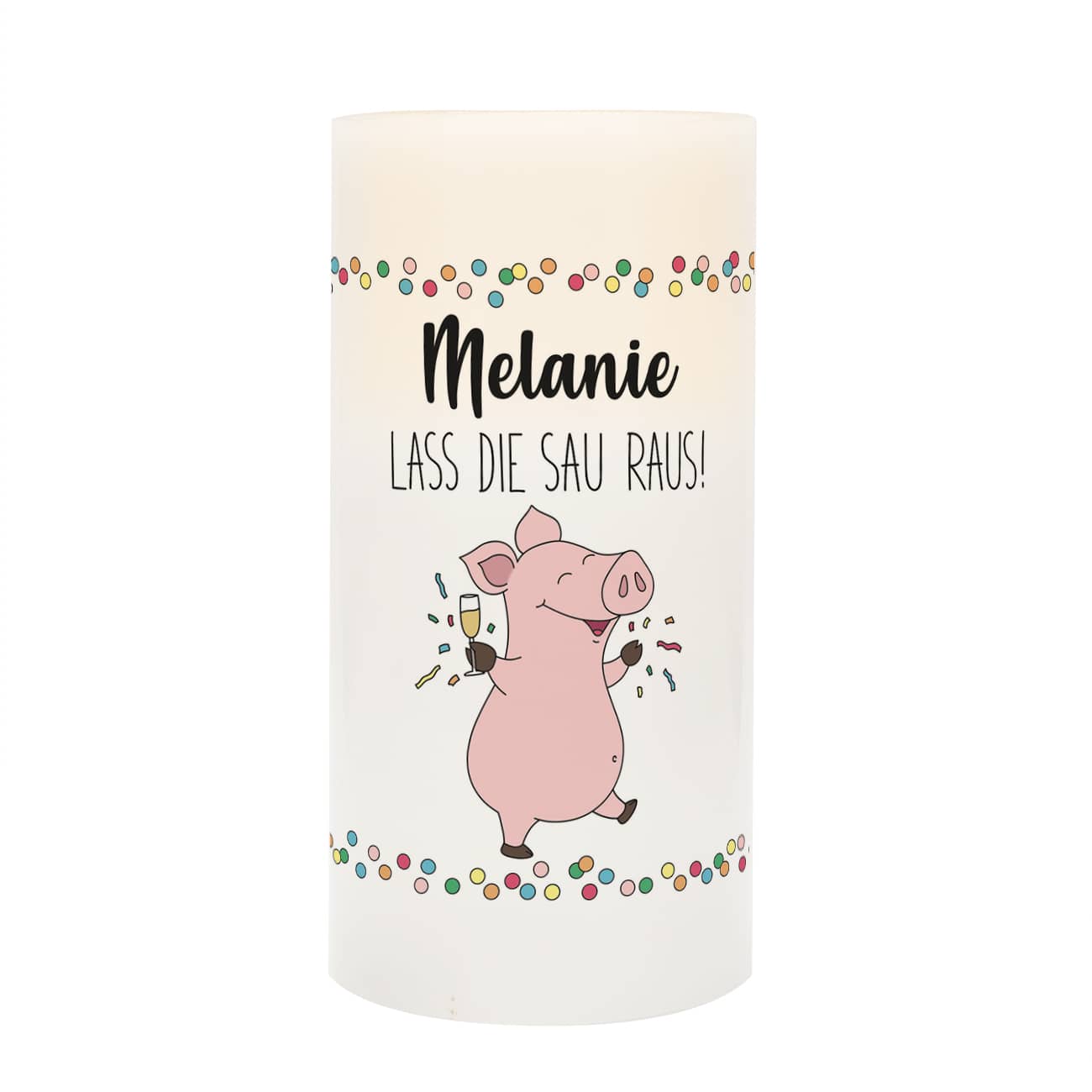 Bedruckt mit Name nach Wunsch