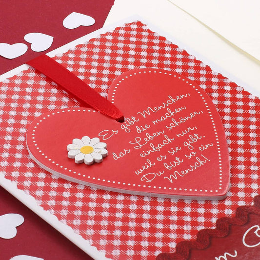 Geburtstagskarte mit 3D Herzanhänger