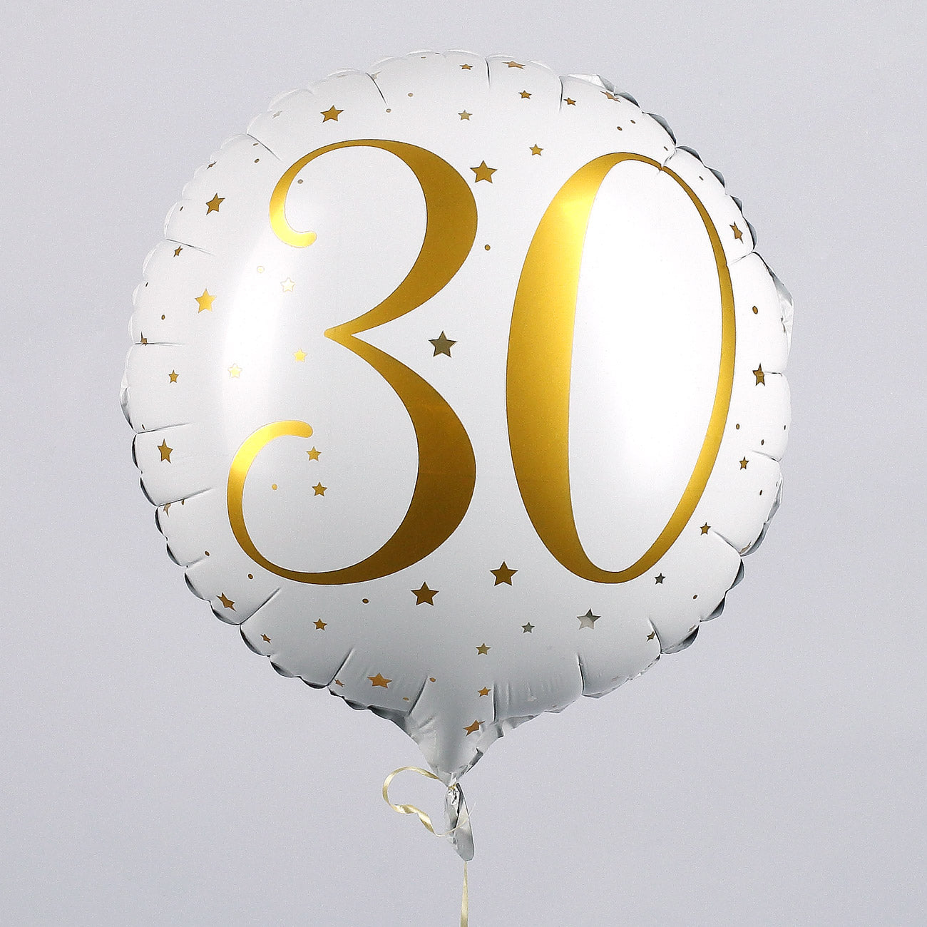 Folienballon zum 30. Geburtstag in weiß