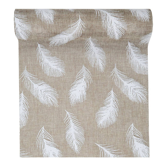 Dekotischläufer mit Federndruck aus Jute