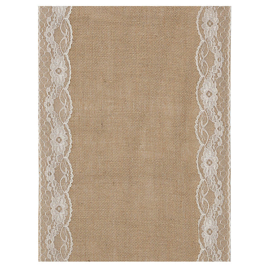 Tischläufer aus Jute mit Spitze