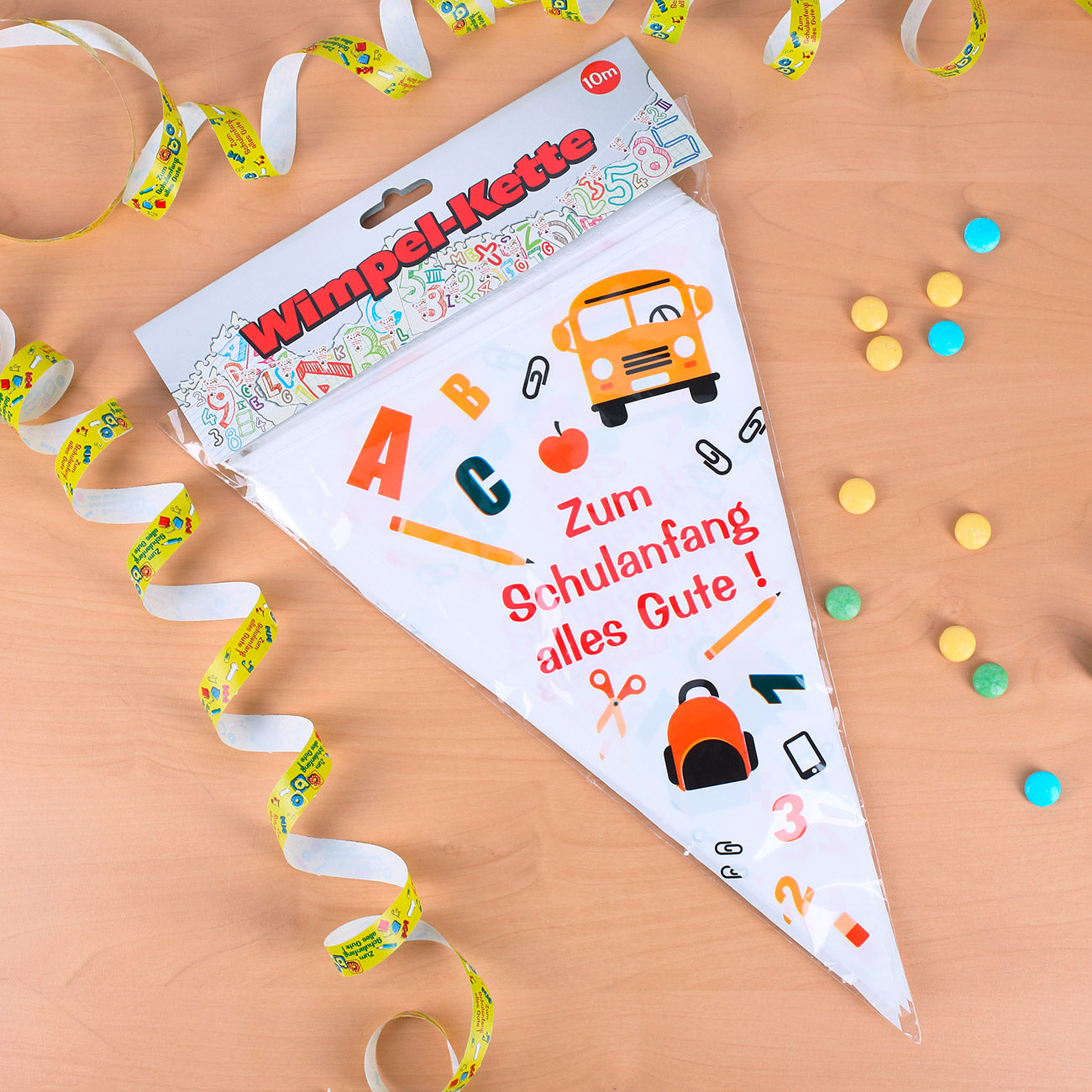 Wimpelkette zum 1. Schultag