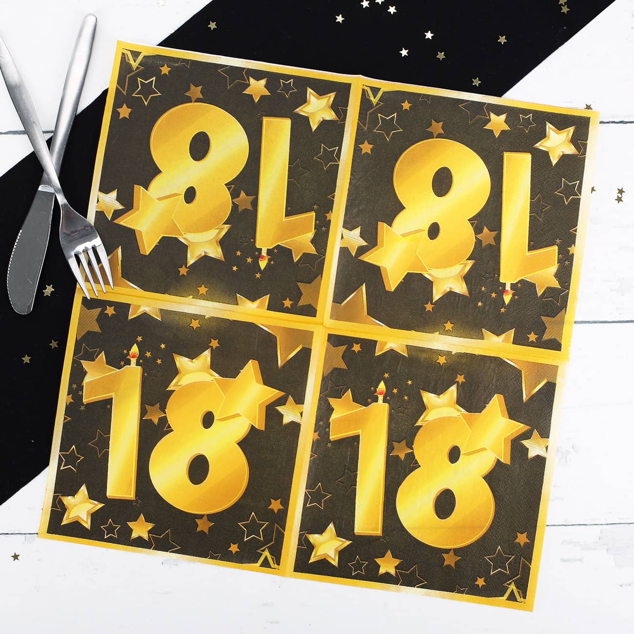 Servietten Star - 18. Geburtstag