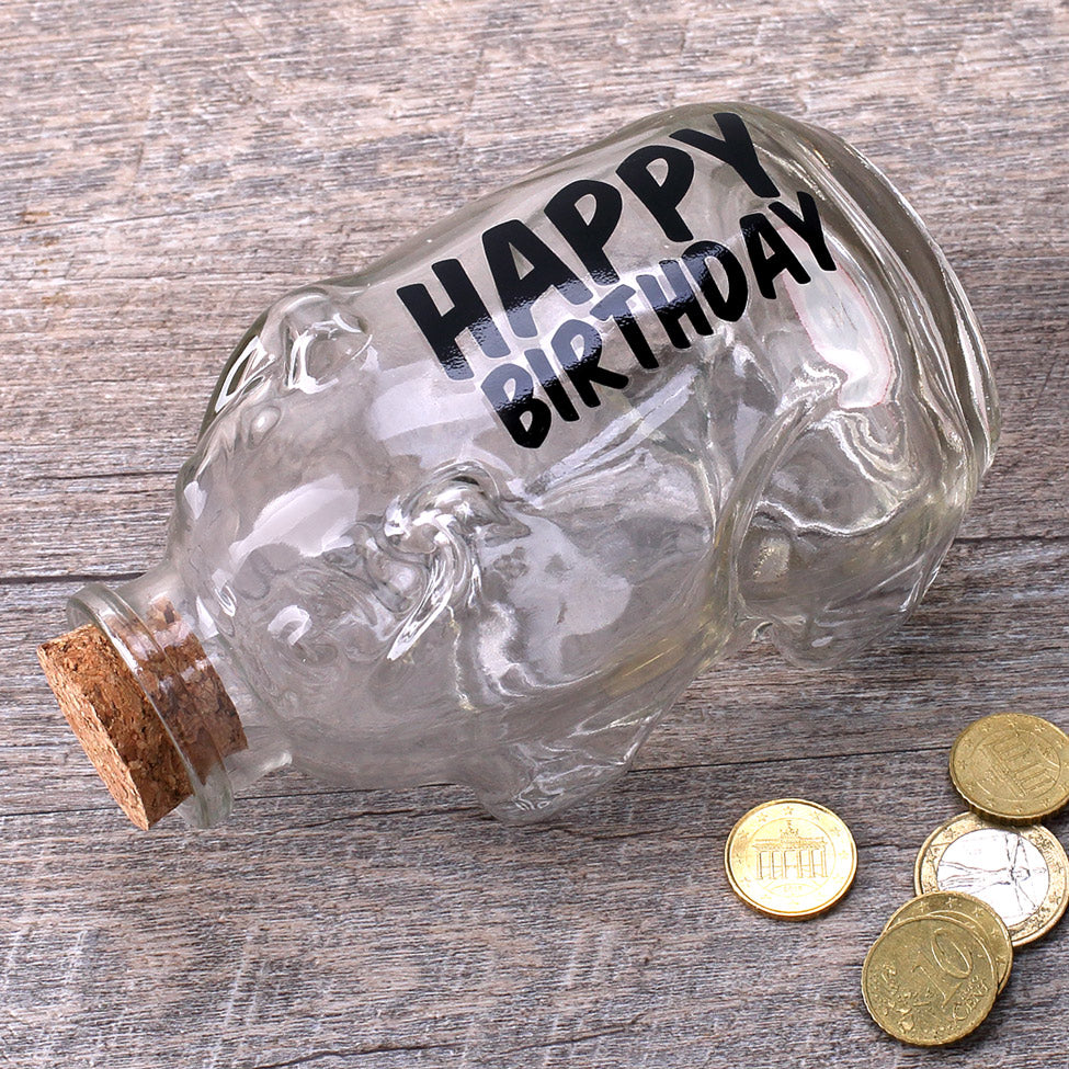 Flaschenpost Sparschwein zum 40. Geburtstag