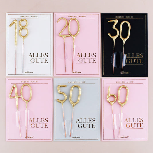 Wunderkerze als Grußkarte oder Geschenkanhänger