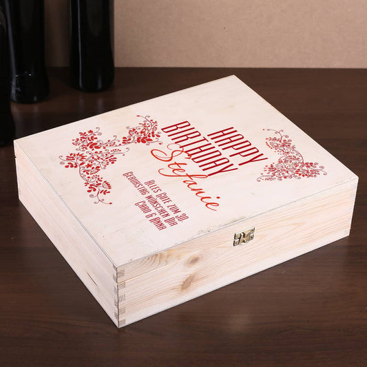 Happy Birthday Geschenkverpackung Holzkiste