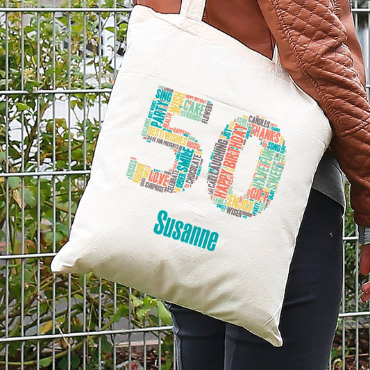 Origineller Baumwollbeutel mit Wunschnamen 
